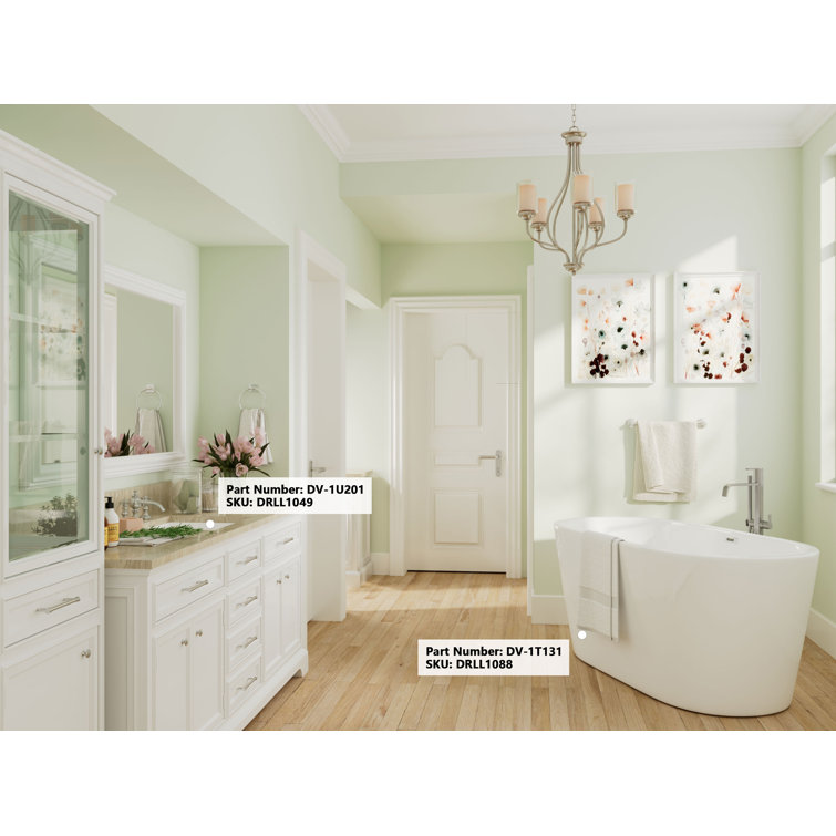 White Ceramic Rectangular Undermount Bathroom Sink with Overflow