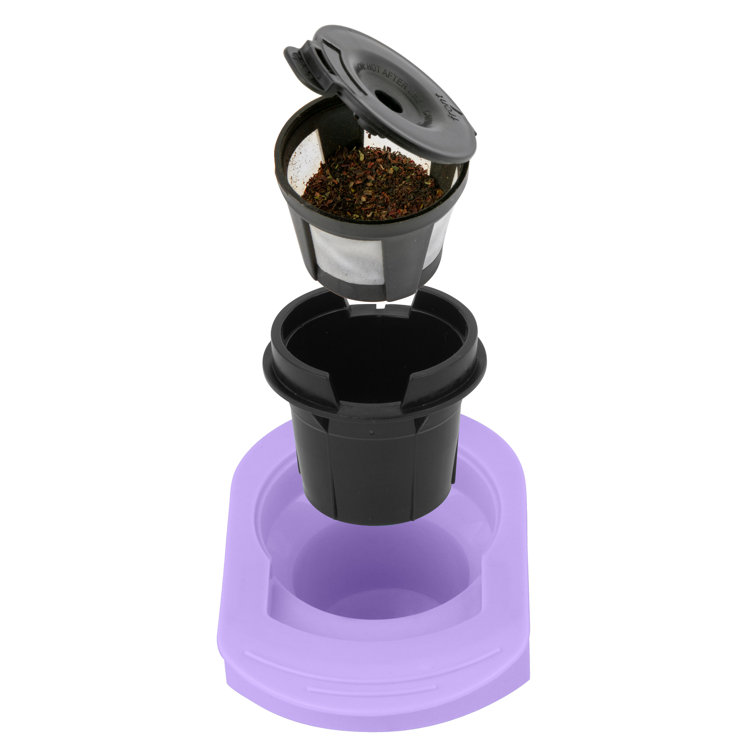 Lavender Single Serve Coffee Maker with Reusable Filter Basket