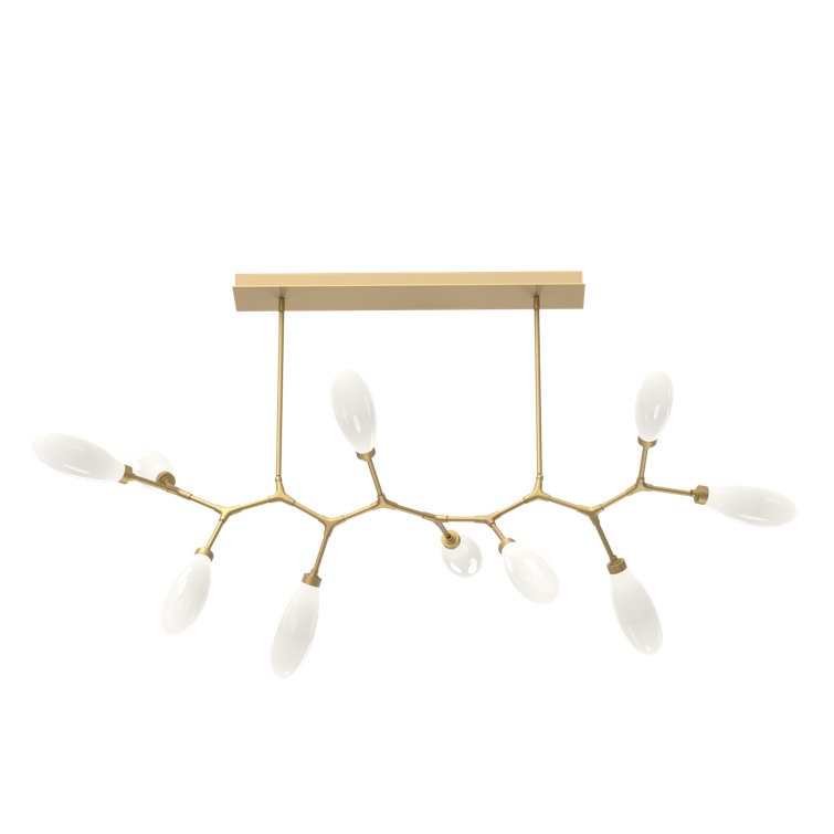 Fiori Gilded Brass Modern Branch LED Chandelier 26 in