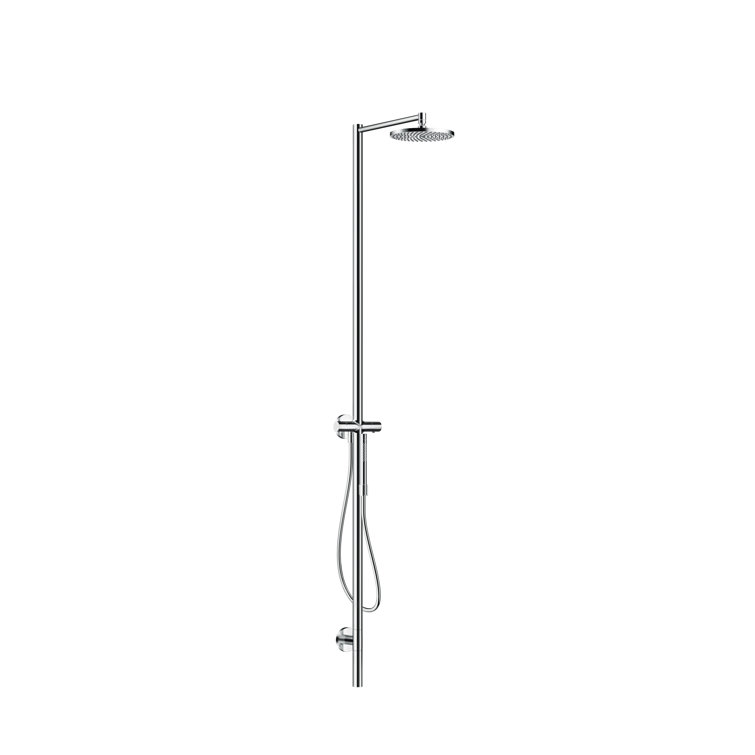 Brushed Black Chrome Dual Rain Shower Head System