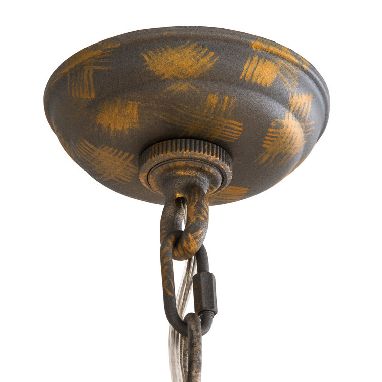 Chantilly 25" Bronze and Crystal 5-Light Chandelier