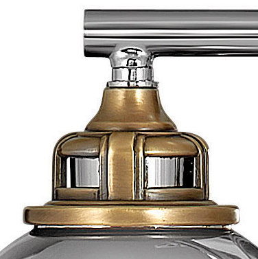 Fletcher Polished Nickel & Heritage Brass 2-Light Vanity Sconce