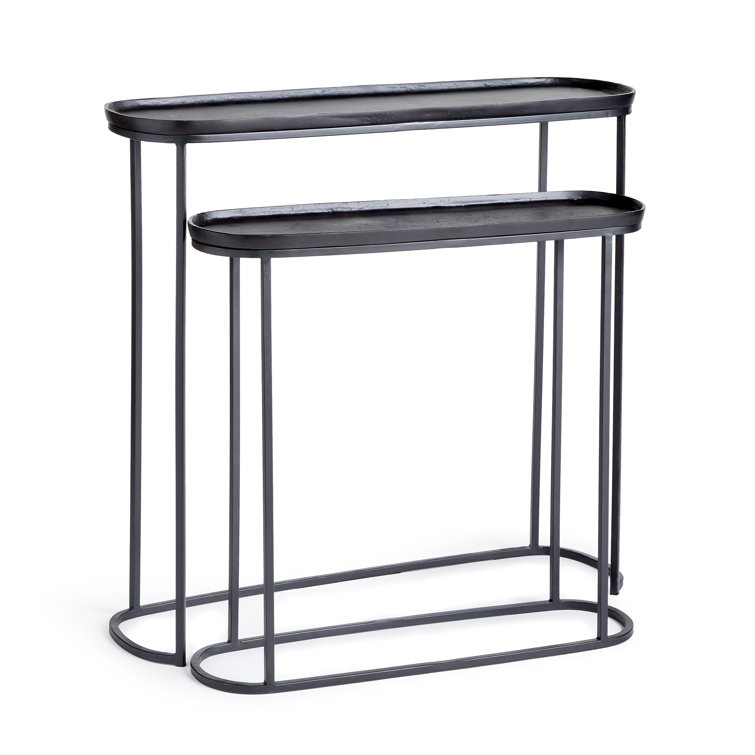 Cato Antique Brass 33.25'' Metal Console Table Set