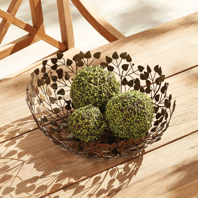 Oxidized Bronze Vine Design Decorative Bowl