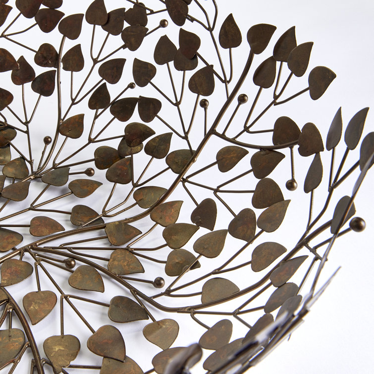 Oxidized Bronze Vine Design Decorative Bowl