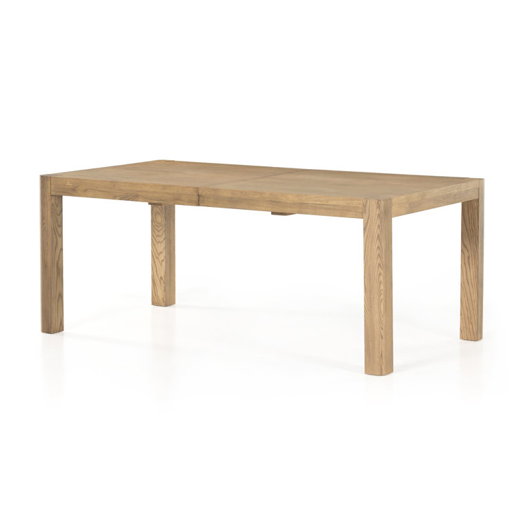 Dune Ash Extendable Rectangular Dining Table with Solid Wood Legs