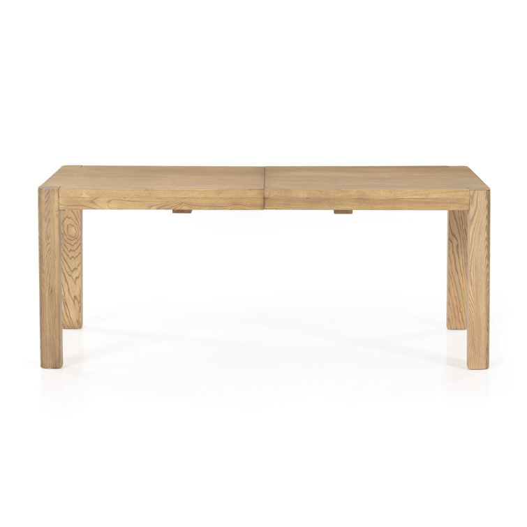 Dune Ash Extendable Rectangular Dining Table with Solid Wood Legs