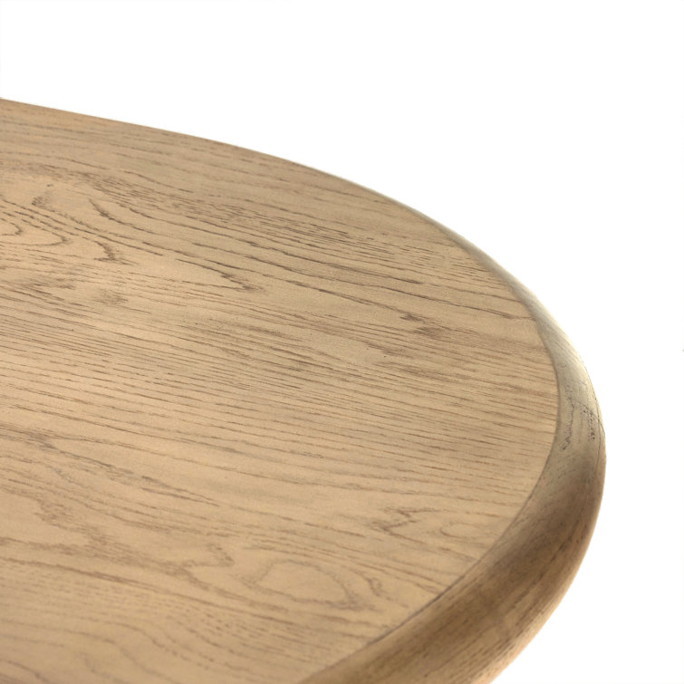 Light Oak Extendable Oval Dining Table with Solid Wood Base