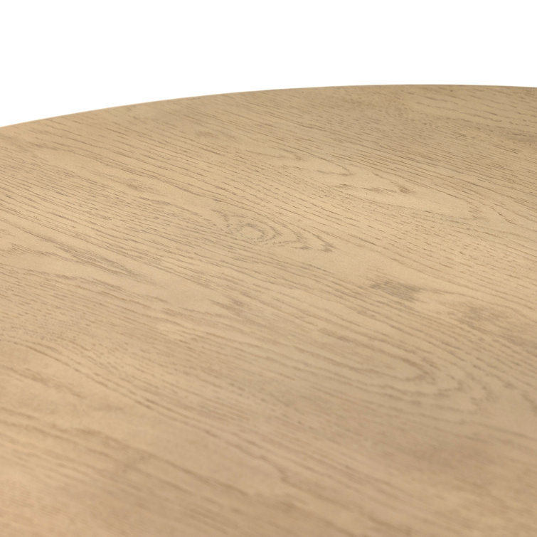 Light Oak Extendable Oval Dining Table with Solid Wood Base