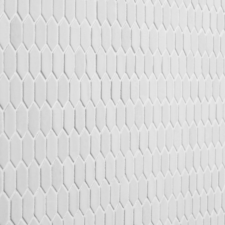 Whisper 11.61" x 11.73" Polished Mini Picket Glass Mosaic Wall Tile (0.94 Sq. Ft. / each)