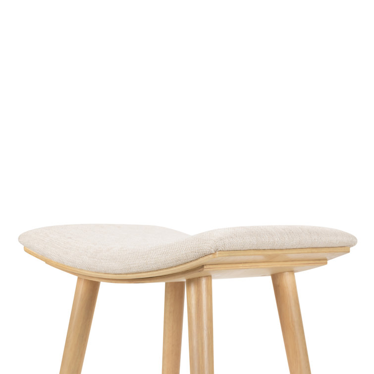 Essence Natural Solid Wood Saddle Style Counter Stool