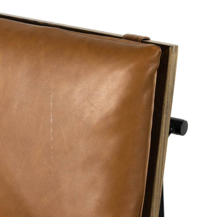 Sierra Butterscotch Leather and Oak Counter Stool