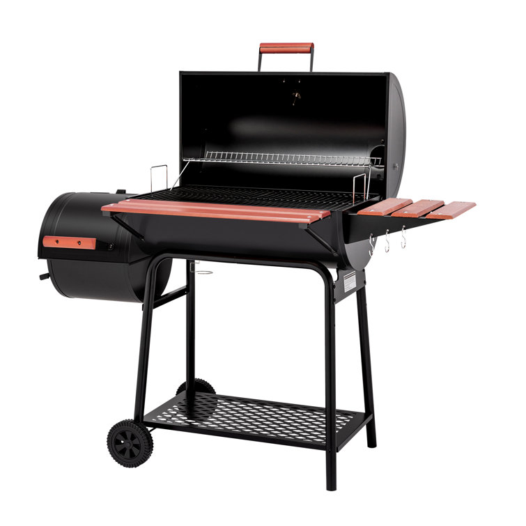 Royal Gourmet 30" Black Barrel Charcoal Grill with Smoker