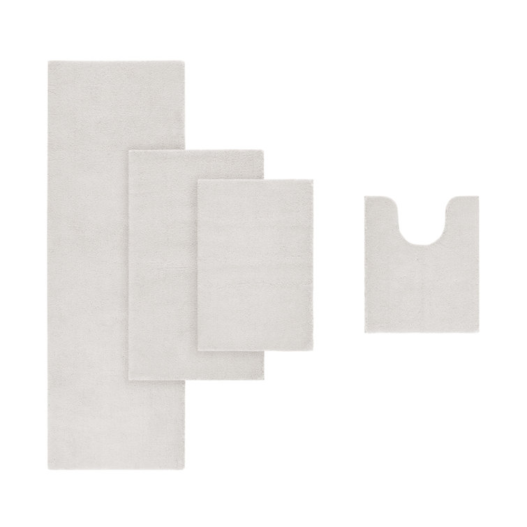 Luxurious Gray Microfiber Quick-Dry Spa Bath Rug