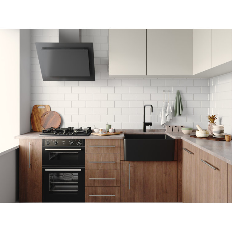 Matte Black Fireclay Single Bowl Farmhouse Kitchen Sink
