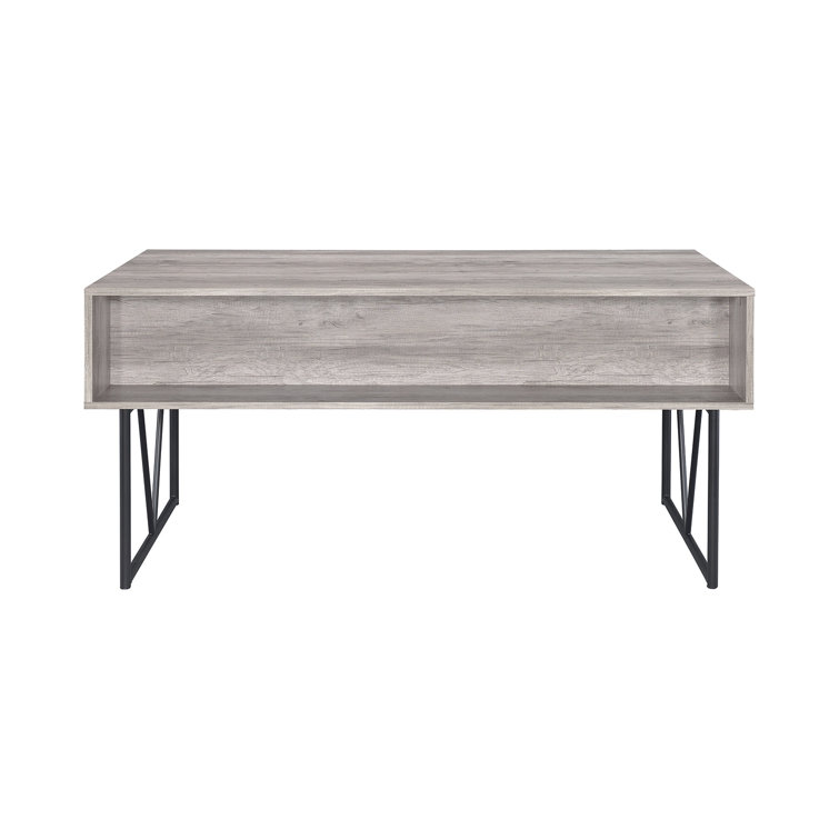 Analiese 63" Grey Driftwood Industrial Home Office Desk with 4 Drawers