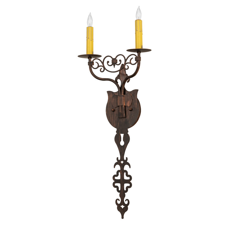 Cimarron Bronze 2-Light Candle Wall Sconce