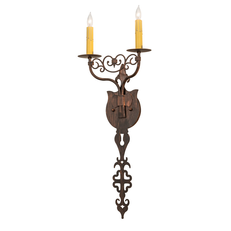 Cimarron Bronze 2-Light Candle Wall Sconce