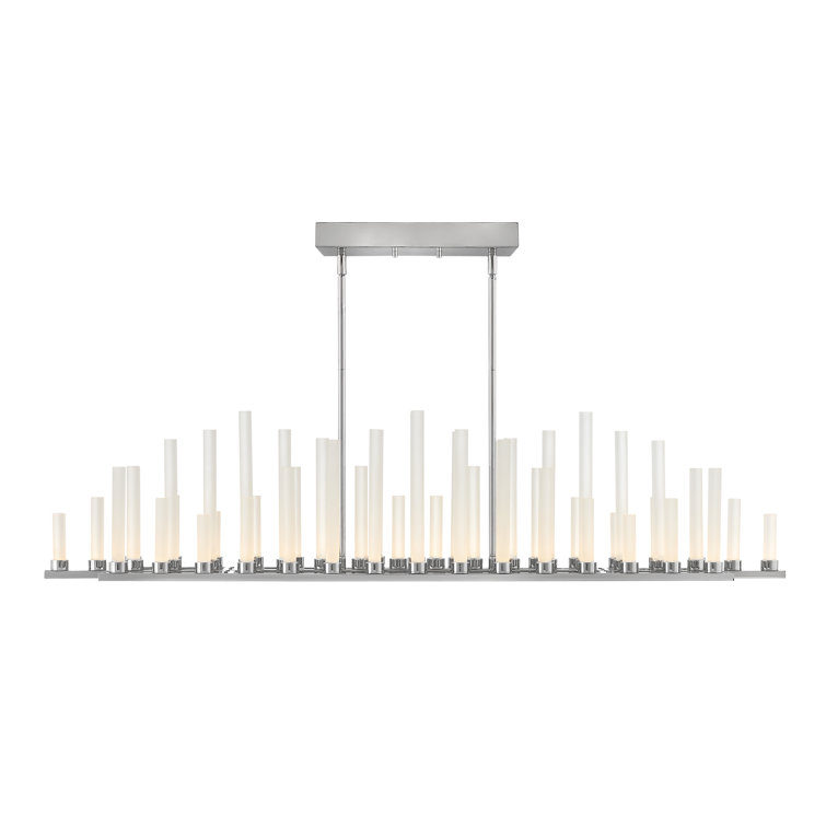 Elysian 50-Light Polished Nickel LED Linear Chandelier