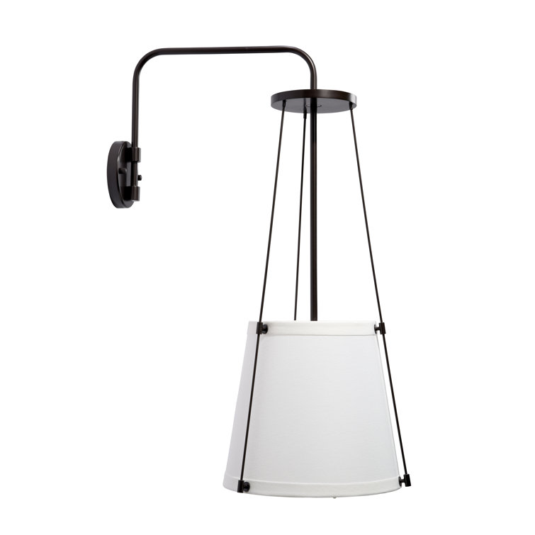Elegance in Bronze Oil-Rubbed Sconce with Off-White Linen Shade