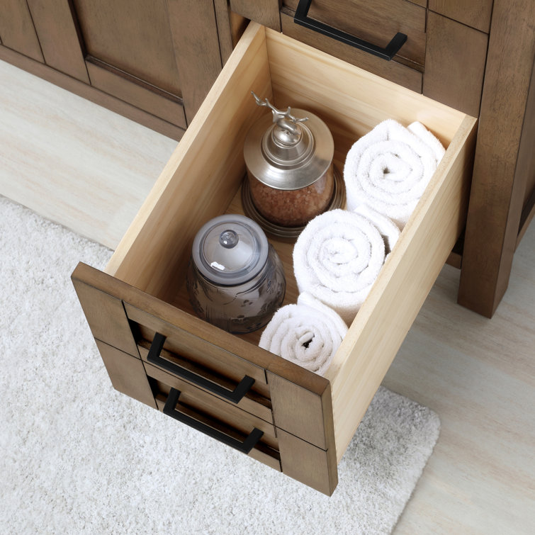 Almond Latte Freestanding Bathroom Vanity with Marble Top