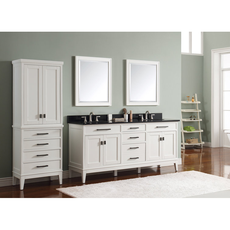 Madison Elegance 72" Double Vanity Cabinet in Pure White with Soft-Close Features