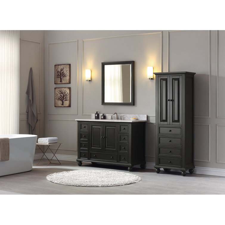 Thompson 48'' Charcoal Glaze Solid Wood Vanity Base
