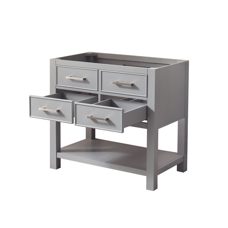 Chilled Gray 31" Stone Top Single Sink Vanity