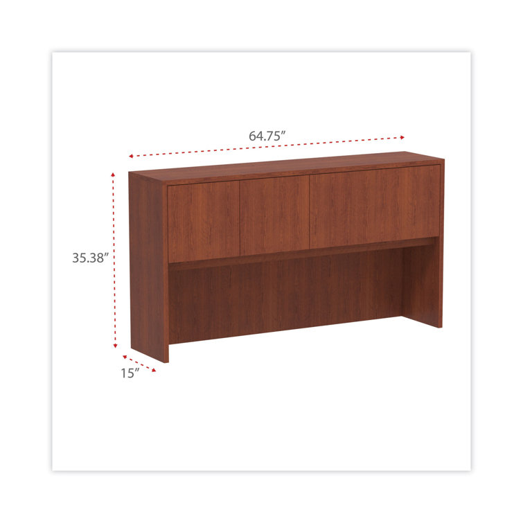 Medium Cherry 35'' H Hutch with Doors and Compartments