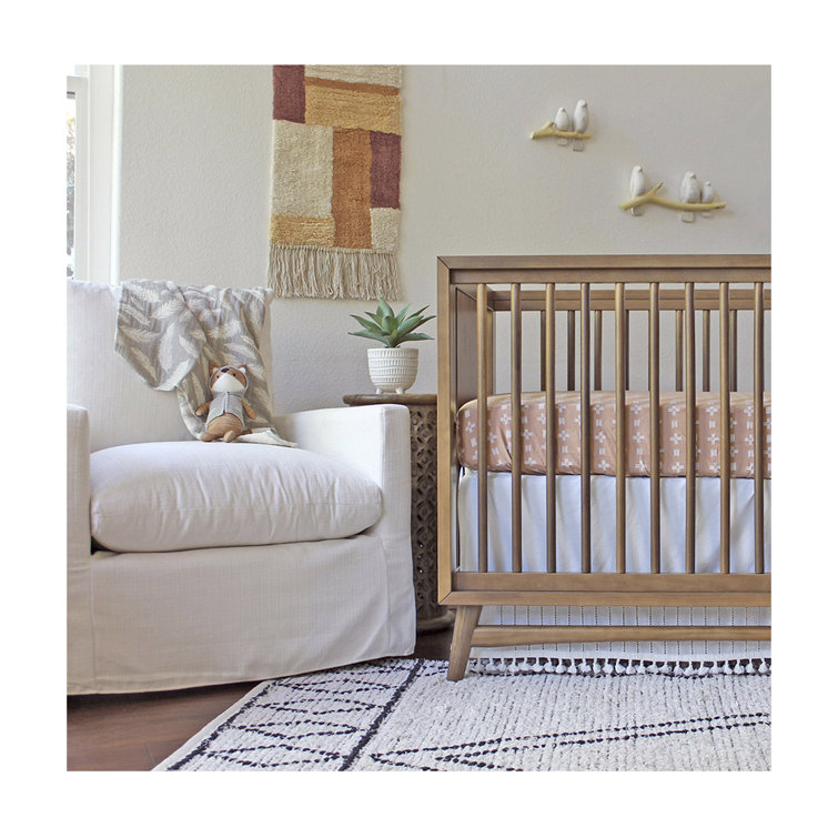 Handmade Beige and Brown Cotton Wall Hanging with Wooden Dowel