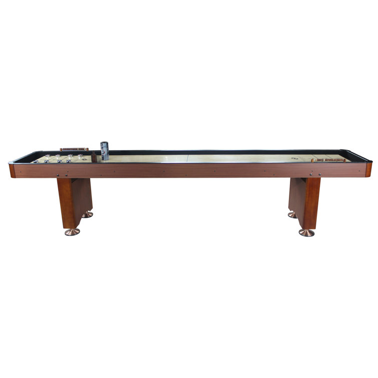 Cherry 16' Hardwood Shuffleboard Table with Metal Legs