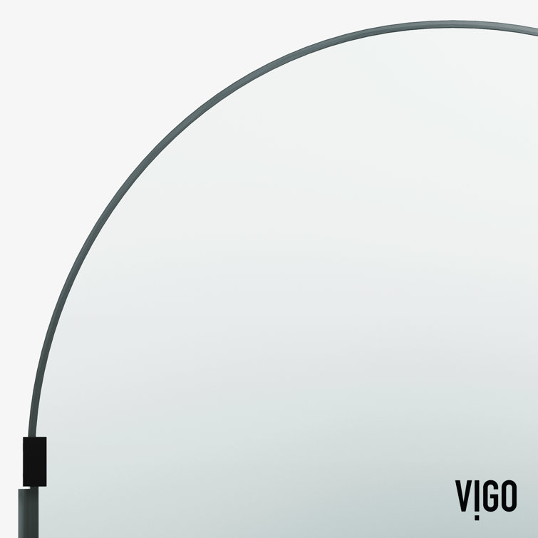 Arden 34" W x 78" H Matte Black Glass Shower Screen