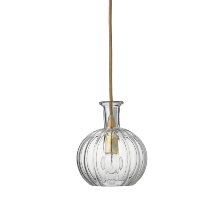 Sophia Mini Globe LED Pendant with Clear Glass and Brass Finish