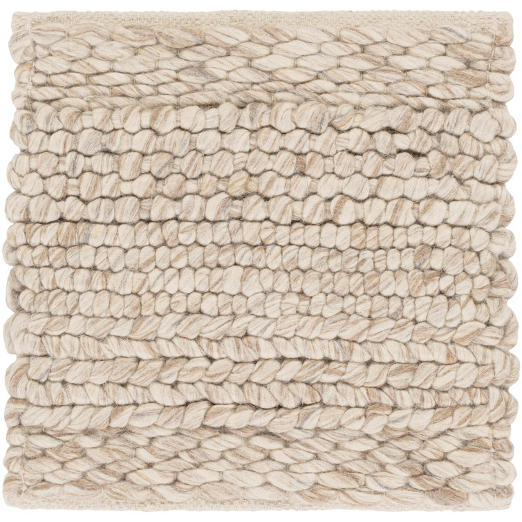 Handmade Beige Wool Flatweave 8' x 10' Rug