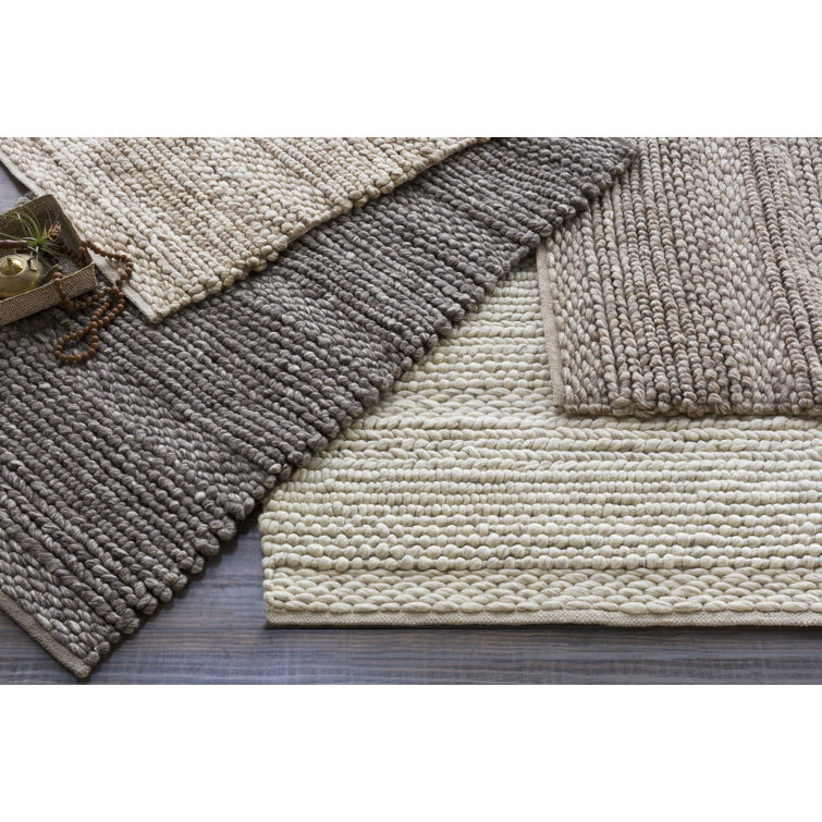 Handmade Beige Wool Flatweave 8' x 10' Rug