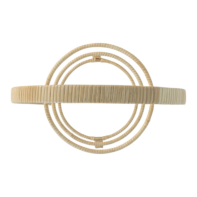 Natural Rattan 3-Tier Handmade Round Server with Handle