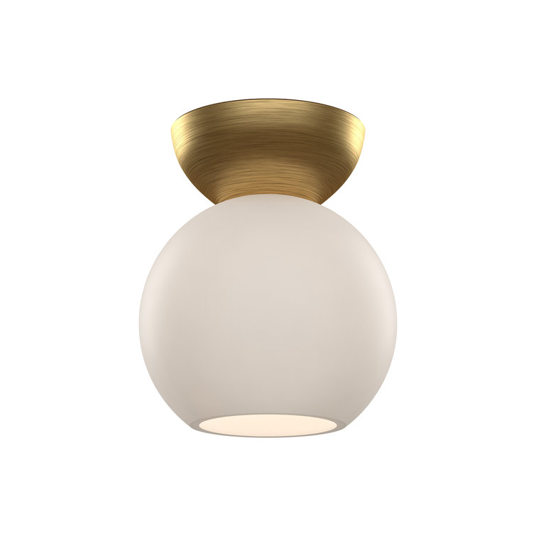 Arcadia 7" Gold Globe Glass Incandescent Flush Mount