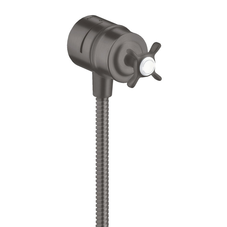 Brushed Black Chrome Wall-Mounted Cross Handle Outlet