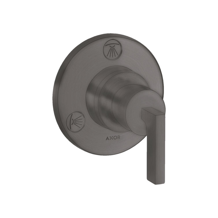Brushed Black Chrome Diverter Faucet Trim with Lever Handle