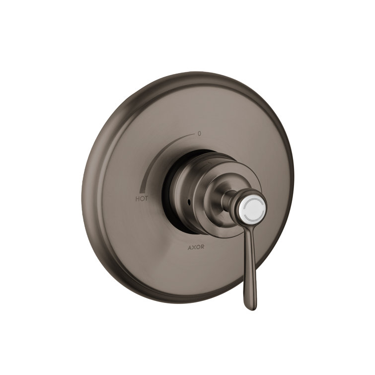Montreux Brushed Black Chrome Wall-Mounted Valve Trim