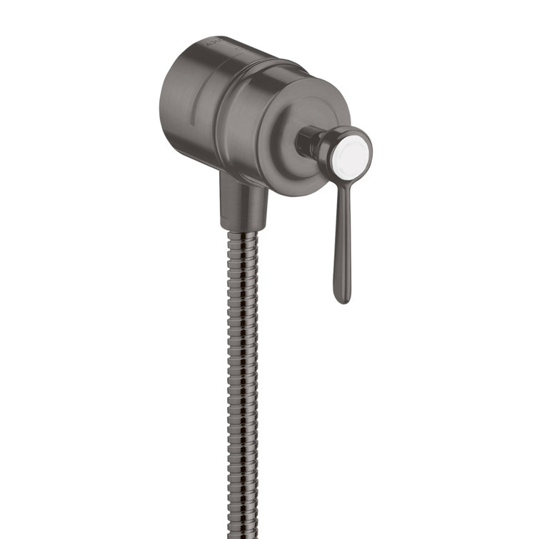 Brushed Black Chrome Wall-Mounted Lever Handle Outlet