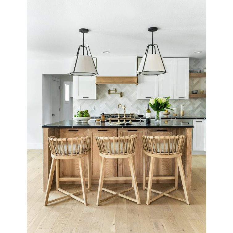 Black and White Adjustable Drum Pendant Light