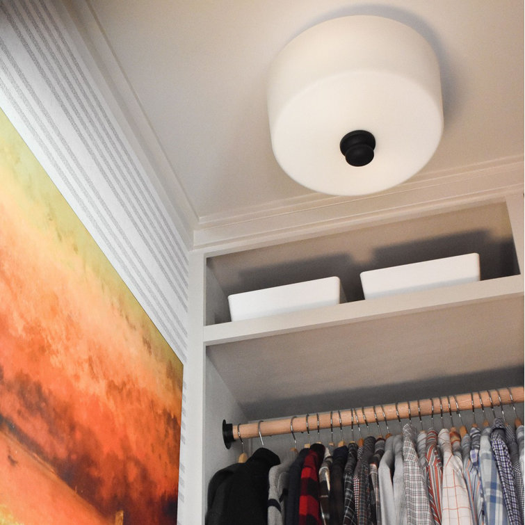 Travis Polished Nickel 2-Light Indoor/Outdoor LED Semi-Flush Mount