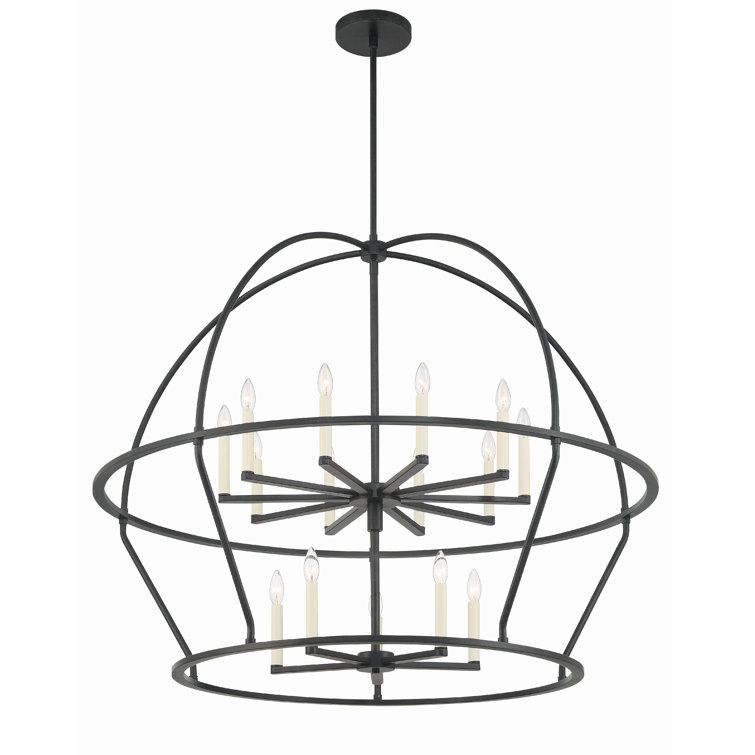 Roumel 15 Light Metal Geometric Chandelier