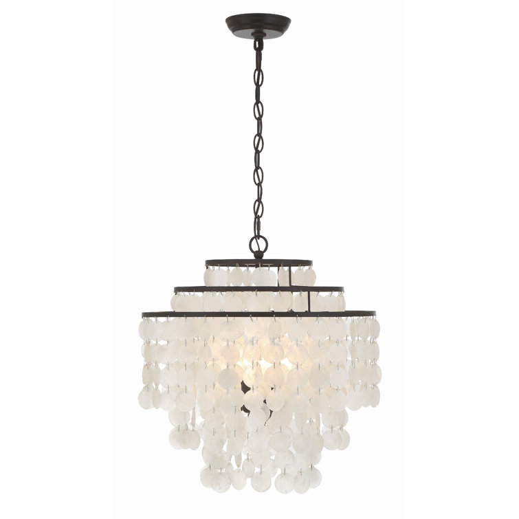 Mini Brielle Dark Bronze 4-Light Crystal Candle Chandelier