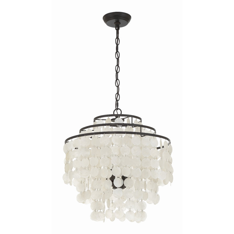 Mini Brielle Dark Bronze 4-Light Crystal Candle Chandelier