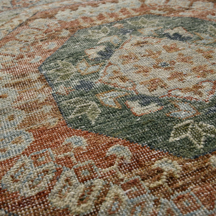 Blue Hand-Knotted Wool Traditional Area Rug 2' x 3'