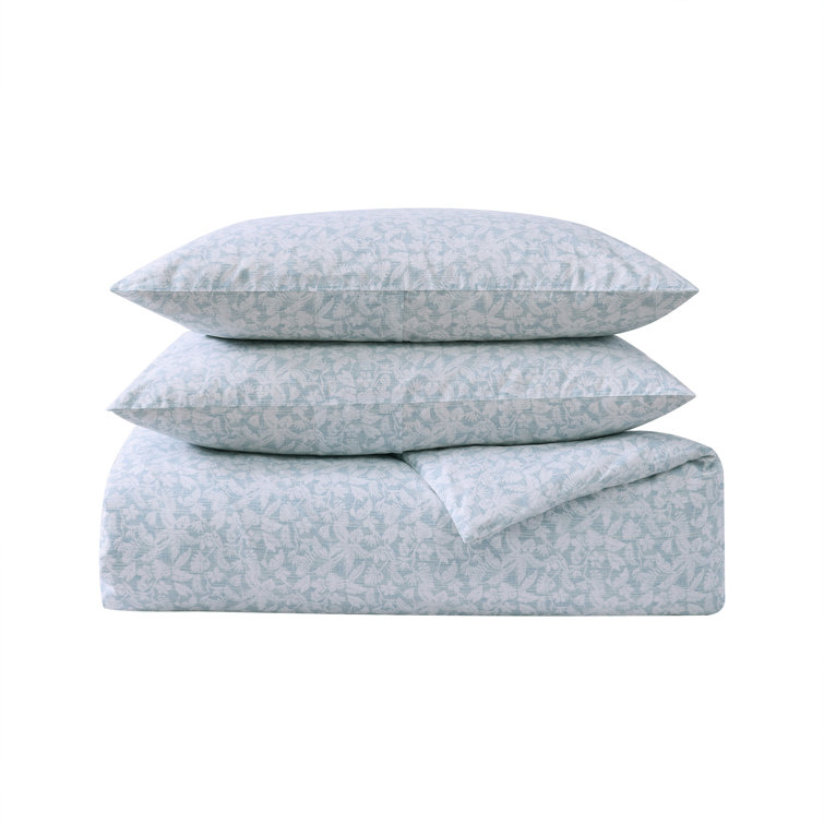 King Light Blue Cotton Boho-Chic Duvet Cover Set