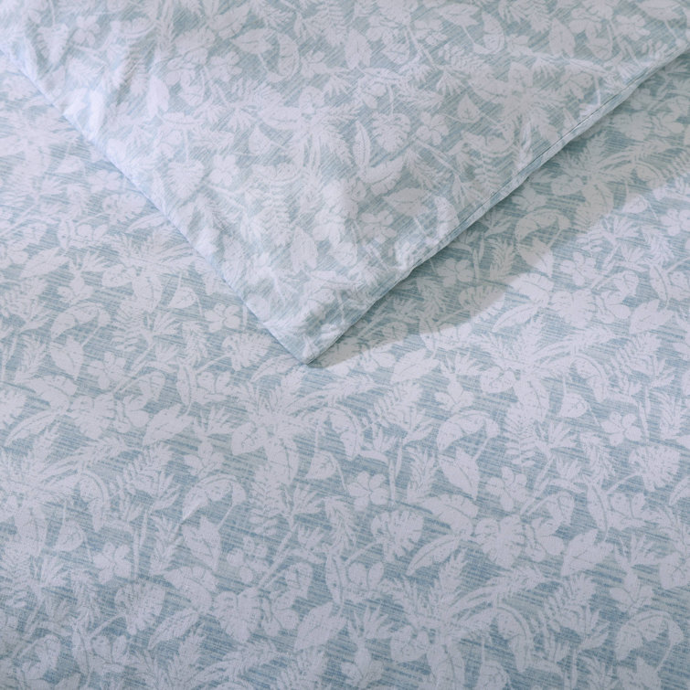 King Light Blue Cotton Boho-Chic Duvet Cover Set