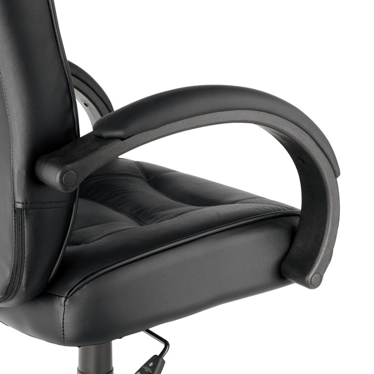 Black High-Back Leather Executive Swivel Chair